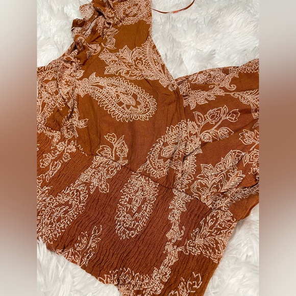 Paper crane fall color top with flower print | XS | NWT - Picture 3 of 6